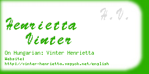 henrietta vinter business card